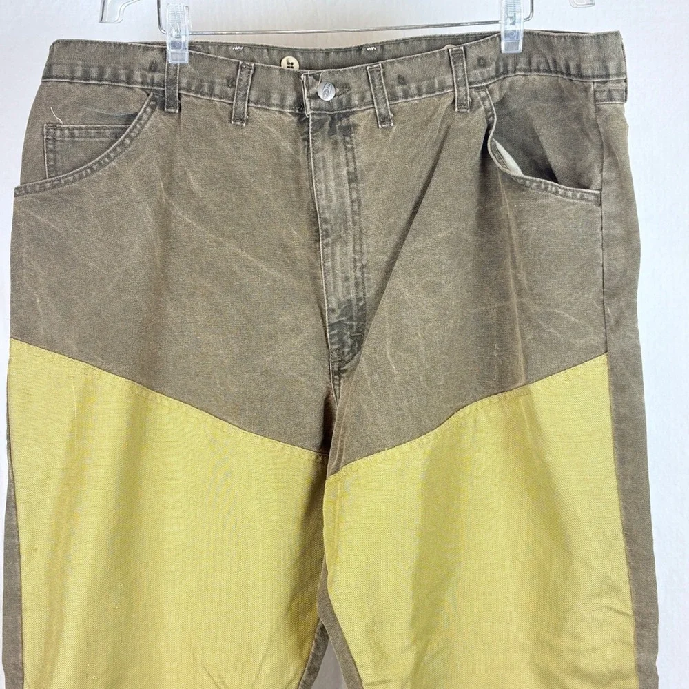 Wrangler Pro Gear Mens 42x30 Brown Brush Hunting Canvas Overlay Workwear Pants